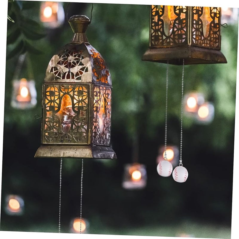UPKOCH 6pcs Baseball Ceiling Fan Pull Chain Decorative Pendant Black Fine Craftsmanship - Image 4